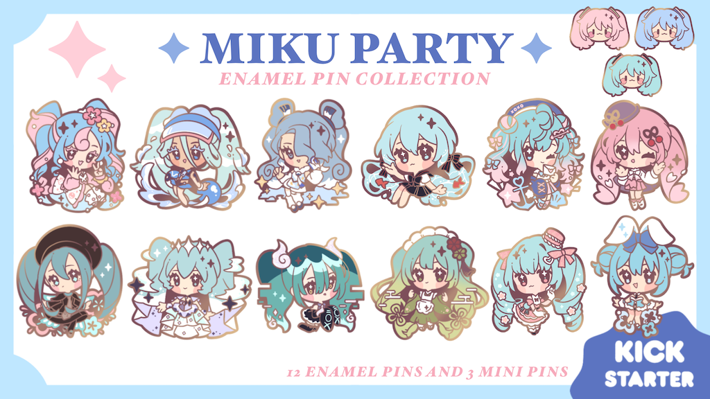 ✦ Miku Party: Enamel Pin Collection ✦